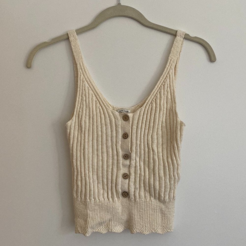 Abercrombie Creme Sweater Crop